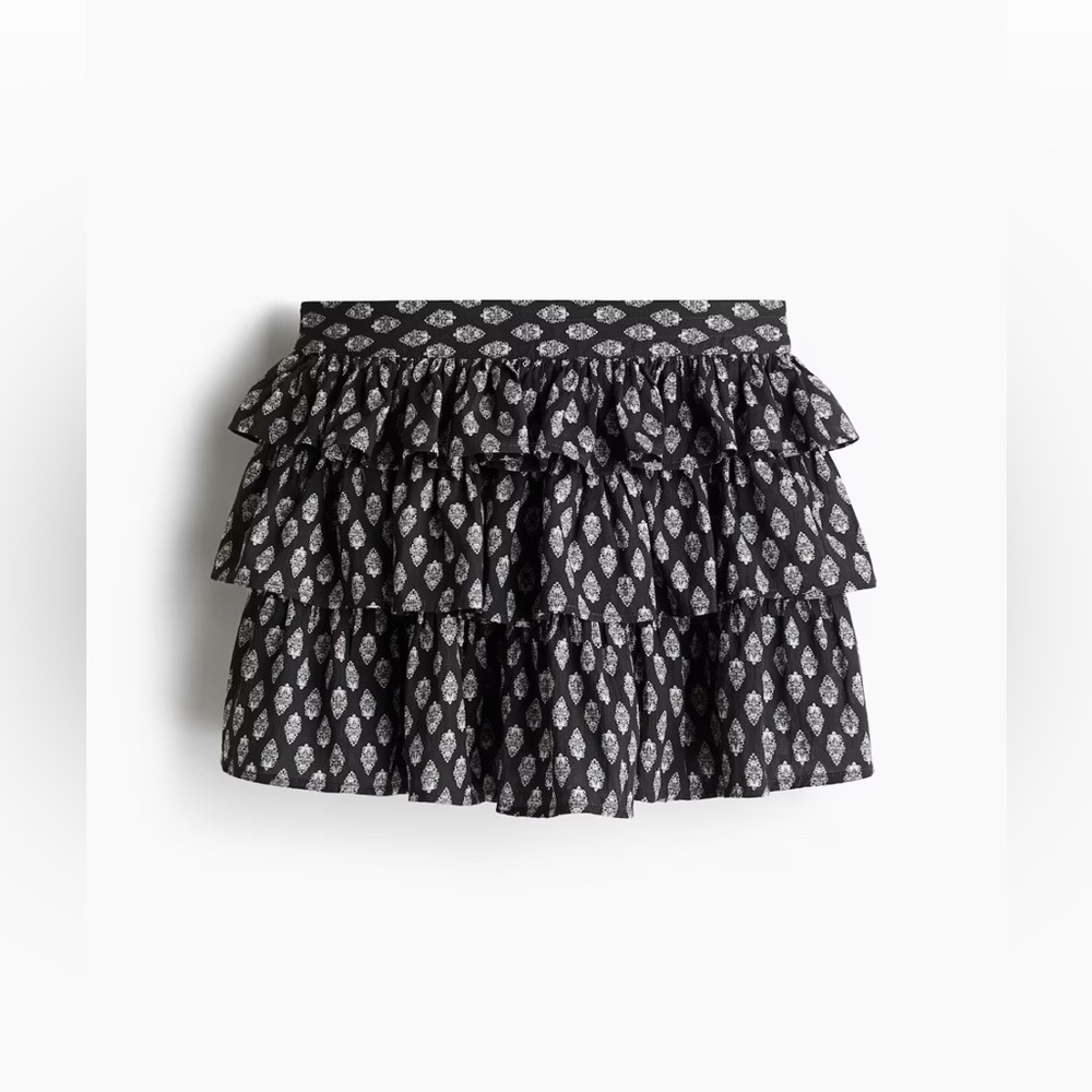 H&M Tiered Cotton Skirt